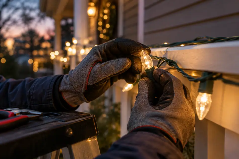 Christmas Light Maintenance inspiration for a Texas home