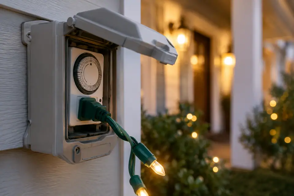 Christmas Light Timer Setup inspiration for a Texas home