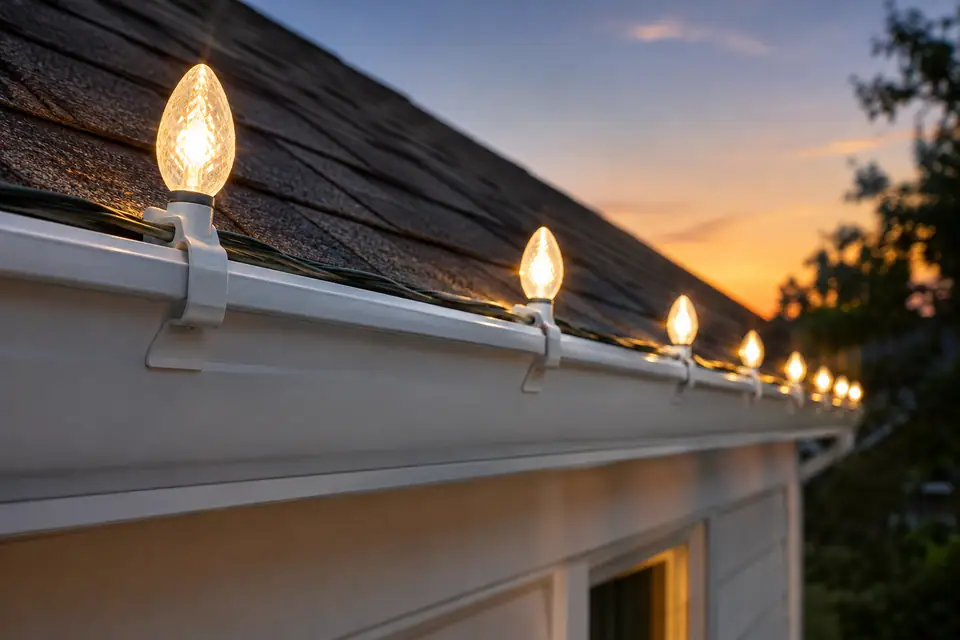 Gutter Light Installation inspiration for a Texas home